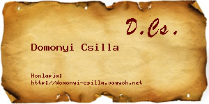 Domonyi Csilla névjegykártya