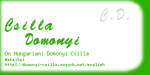 csilla domonyi business card